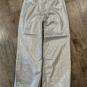 Old Navy Metallic White Jeans